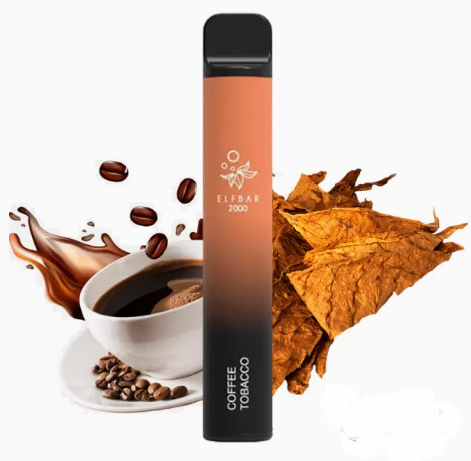 ОДНОРАЗОВЫЙ POD ELF BAR 2000 DISPOSABLE 1200 MAH 5% НА 2000 ЗАТЯЖЕК СО ВКУСОМ КОФЕ И ТАБАКА