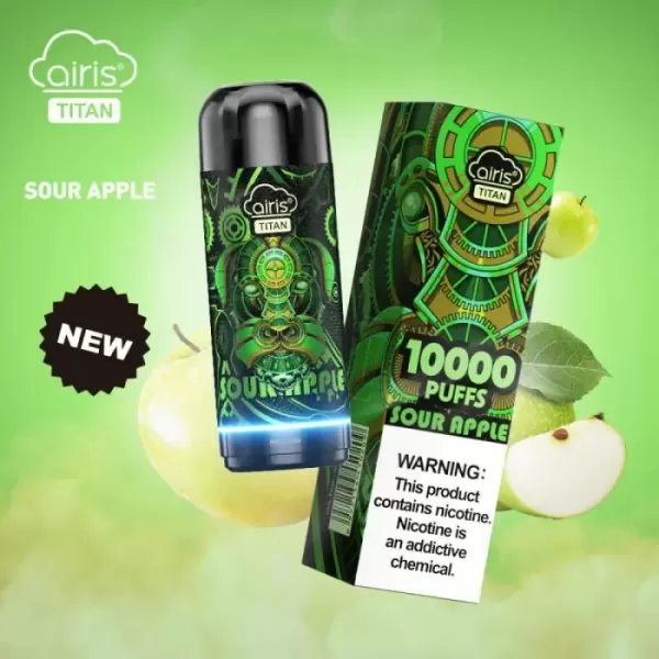 Airis Titan 10 000 Затяжек Кислое яблоко