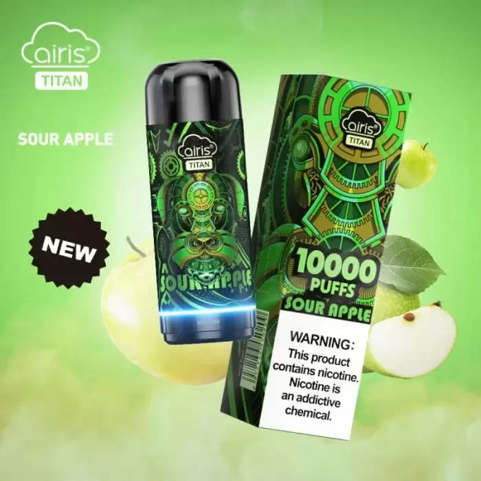 Airis Titan 10 000 Затяжек Кислое яблоко