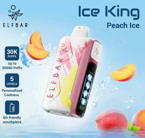 Одноразка Elf Bar Ice King 30 000 Затяжек Персик Лед