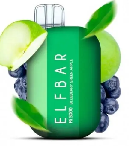 Одноразовая электронная сигарета Elf Bar Ri 3000 Затяжек Черника Яблоко